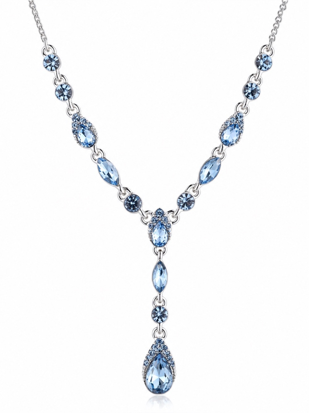 Givenchy Crystal Pear-Shape Lariat Necklace, 16" + 3" extender - Picture 1 of 5